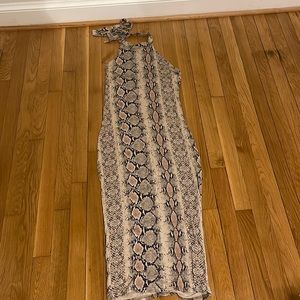 Never worn long body con dress